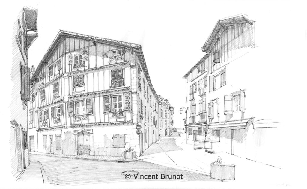 Cairn, Pays Basque - Dessin de Vincent Brunot