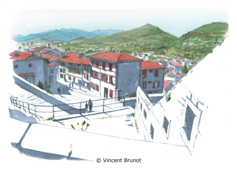 Cairn, Pays Basque - Dessin de Vincent Brunot