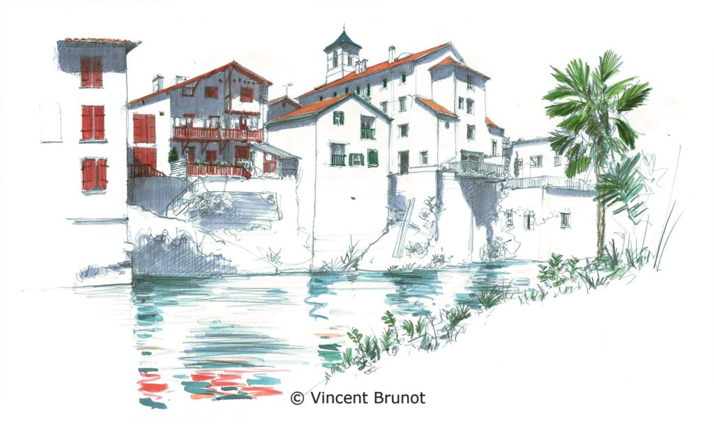Cairn01, Pays Basque - Dessin de Vincent Brunot