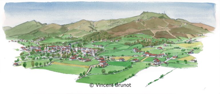 Cairn, Pays Basque - Dessin de Vincent Brunot