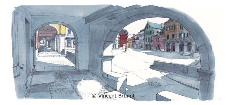 Cairn, Pays Basque - Dessin de Vincent Brunot