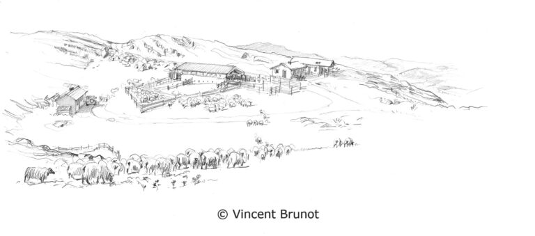 Cairn01, Pays Basque - Dessin de Vincent Brunot