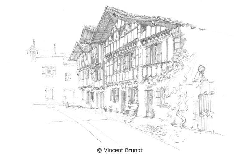 Cairn, Pays Basque - Dessin de Vincent Brunot