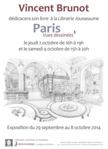 Dédicaces – Librairie Jousseaume, Galerie Vivienne (2 oct. 2014)