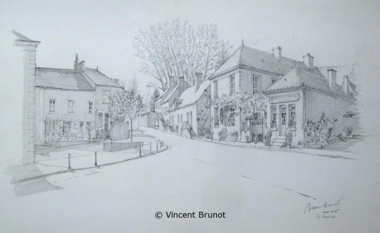 Vue de La Perrière, La Perrière - Dessin de Vincent Brunot