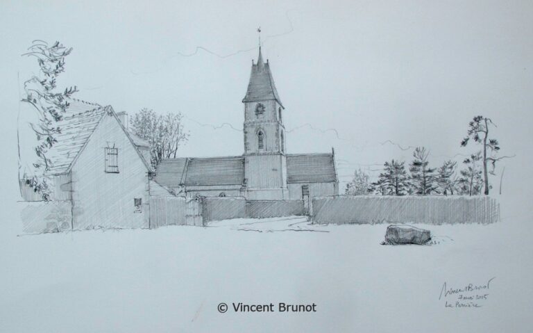 Vue de La Perrière, La Perrière - Dessin de Vincent Brunot