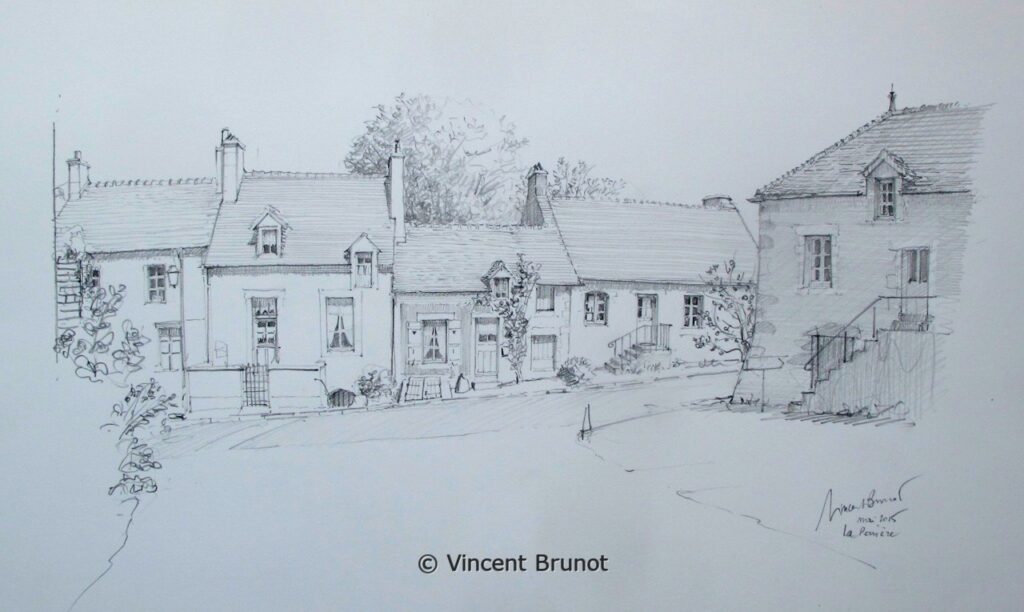 Vue de La Perrière, La Perrière - Dessin de Vincent Brunot