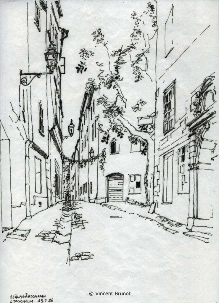 Stockholm02, Stockholm - Dessin de Vincent Brunot