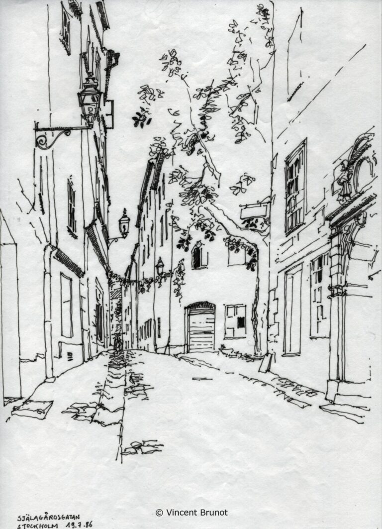 Stockholm02, Stockholm - Dessin de Vincent Brunot