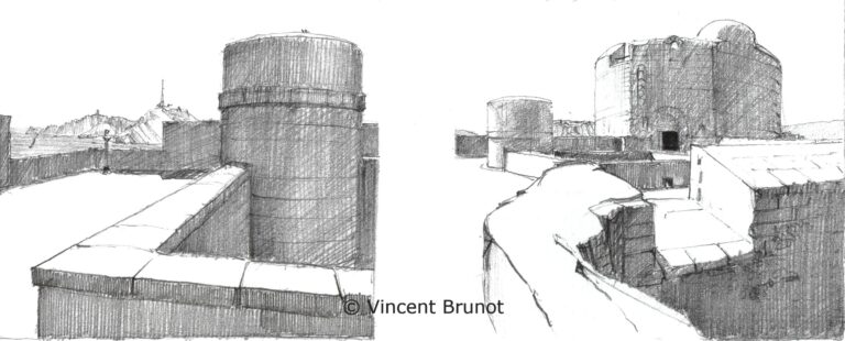 Chateaudiffvuedesremparts, Marseille - Dessin de Vincent Brunot