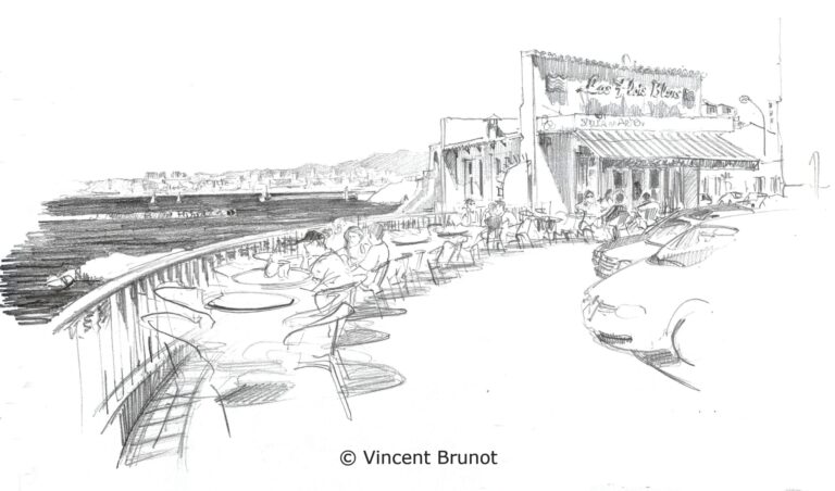 Cornichelebardesflotsbleus, Marseille - Dessin de Vincent Brunot