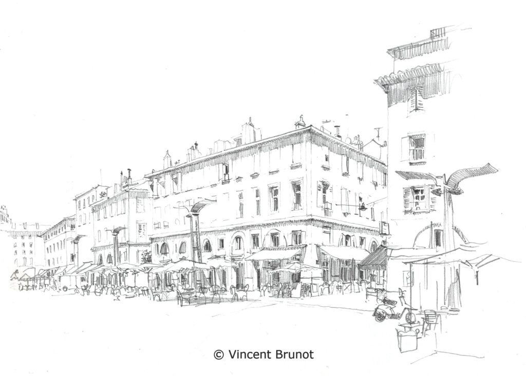 Coursestiennedorves, Marseille - Dessin de Vincent Brunot