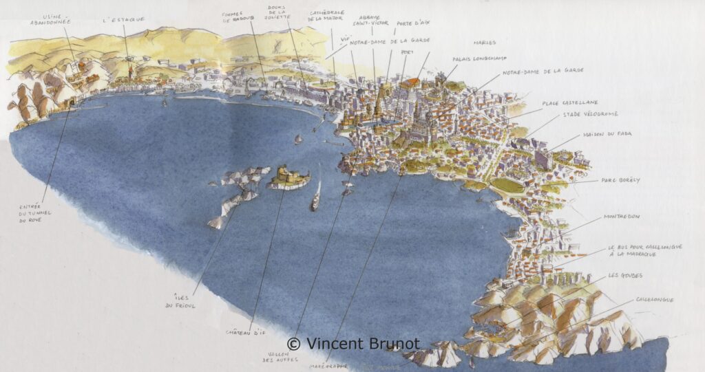Couverturemarseilleentierfin, Marseille - Dessin de Vincent Brunot