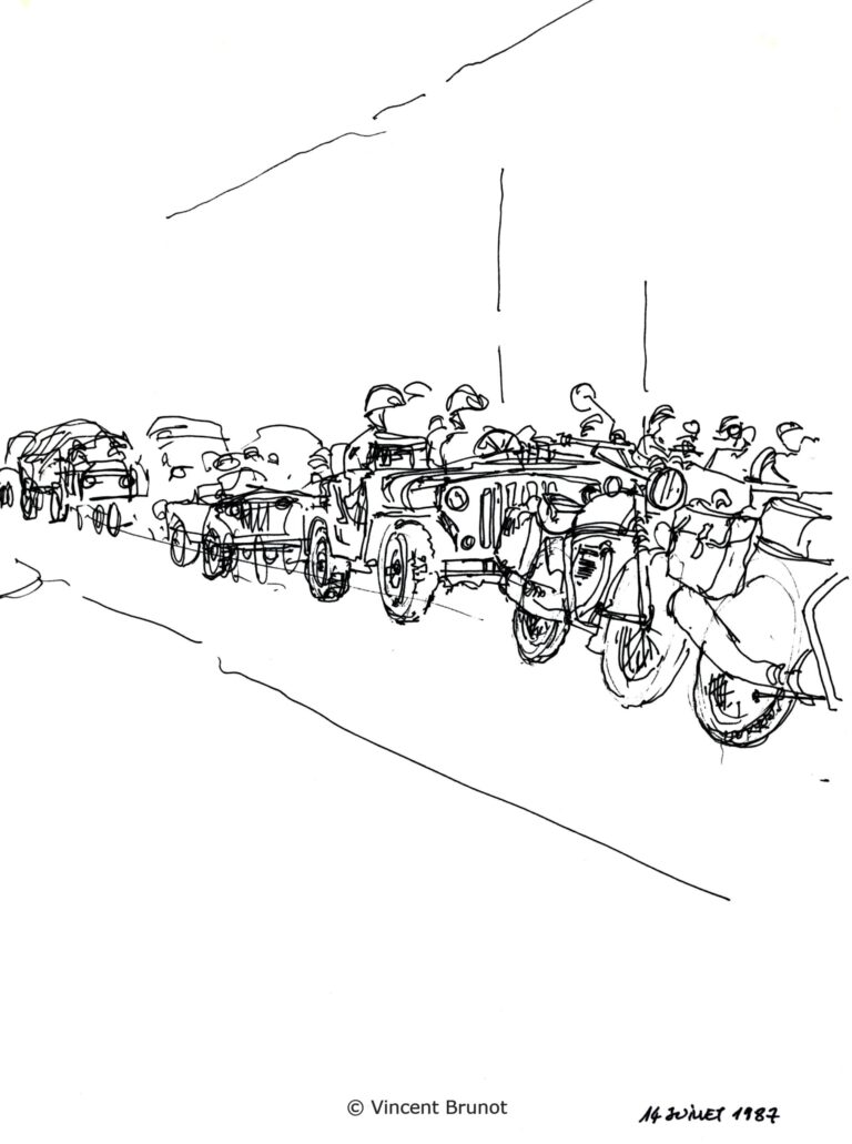 Defile14juillet2, Paris - Dessin de Vincent Brunot