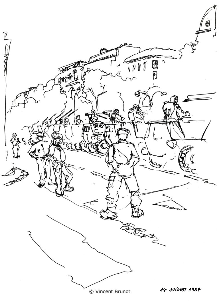 Defile14juillet3, Paris - Dessin de Vincent Brunot
