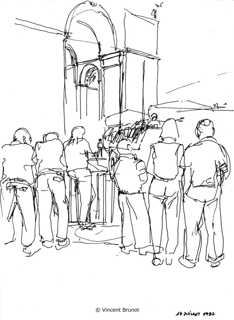 Defile14juillet4, Paris - Dessin de Vincent Brunot