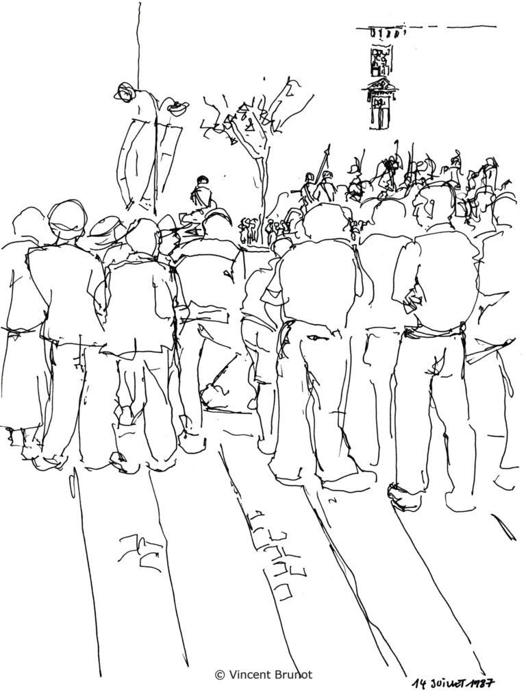Defile14juillet5, Paris - Dessin de Vincent Brunot