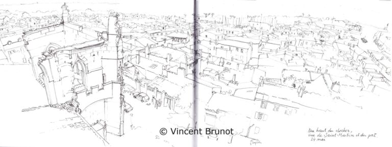 Duhautduclocherdesaintmartin, Île de Ré - Dessin de Vincent Brunot