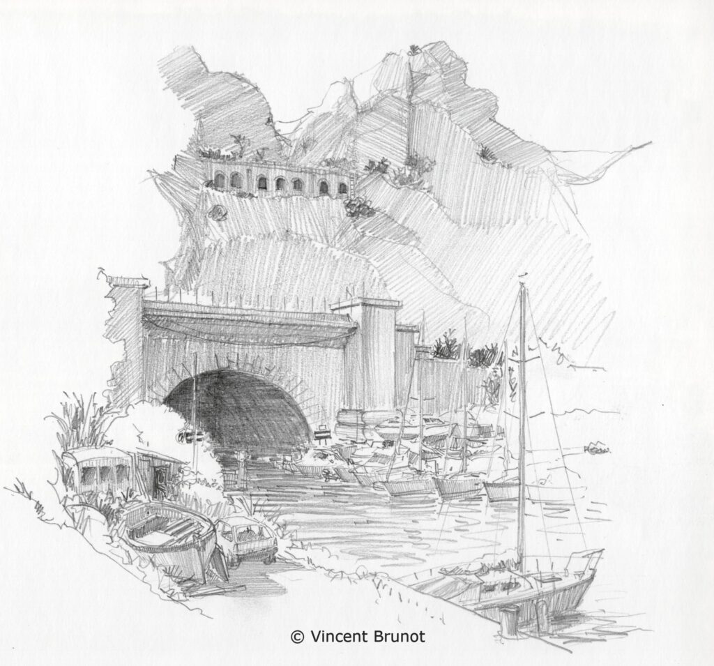 Entréecanaderove, Marseille - Dessin de Vincent Brunot