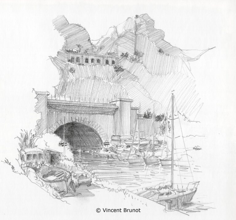Entréecanaderove, Marseille - Dessin de Vincent Brunot
