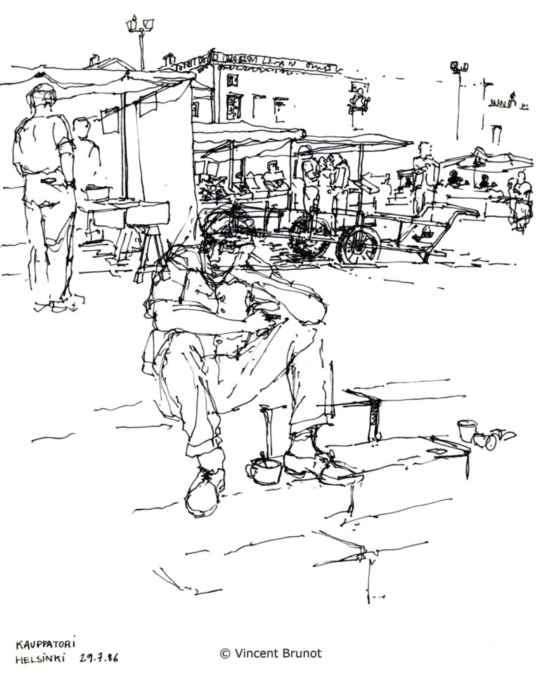 Helsinkikauppatorimarche, Helsinki - Dessin de Vincent Brunot