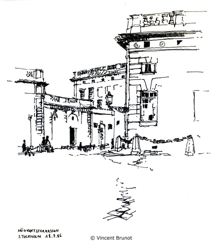 Hogvaktsterrassen, Stockholm - Dessin de Vincent Brunot