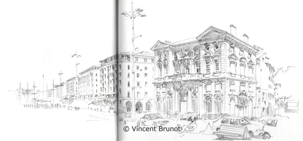 Hoteldevillequaiduport, Marseille - Dessin de Vincent Brunot