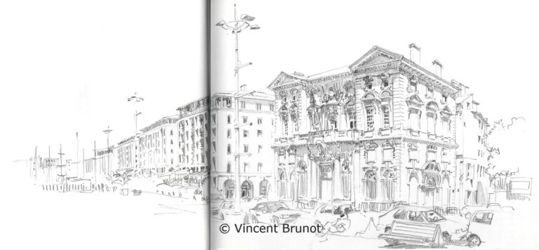 Hoteldevillequaiduport, Marseille - Dessin de Vincent Brunot