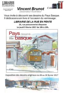 Exposition et dédicaces à Bayonne – Librairie de la rue en pente