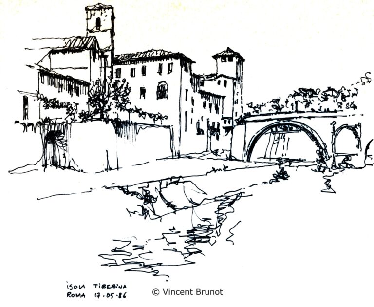 Isolatiberina, Roma - Dessin de Vincent Brunot