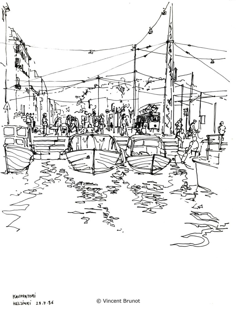 Kauppatorilemarchevuduport, Helsinki - Dessin de Vincent Brunot