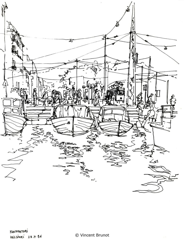 Kauppatorilemarchevuduport, Helsinki - Dessin de Vincent Brunot