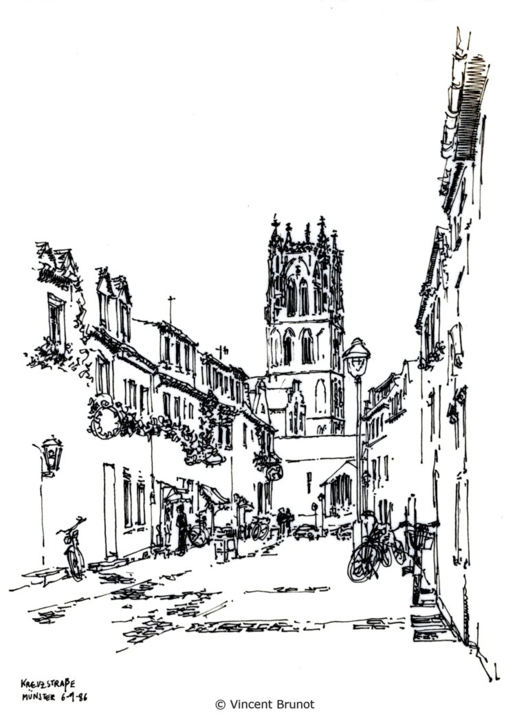 Kreuzstrabe, Munster - Dessin de Vincent Brunot