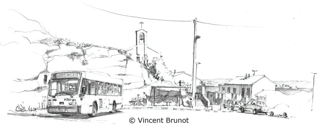 Lebusdecallelongue, Marseille - Dessin de Vincent Brunot