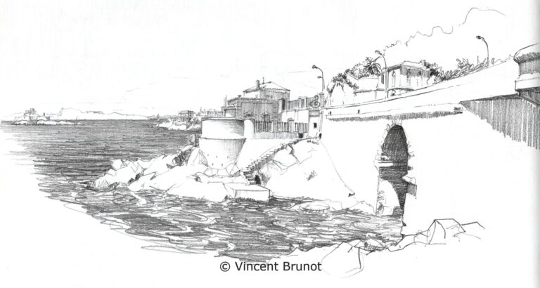 Lemaregraphedelacorniche, Marseille - Dessin de Vincent Brunot