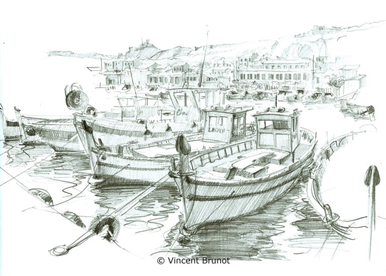 Leportdesgoudes, Marseille - Dessin de Vincent Brunot