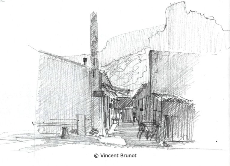 Lescabanonsdecalleloguefinderoute, Marseille - Dessin de Vincent Brunot