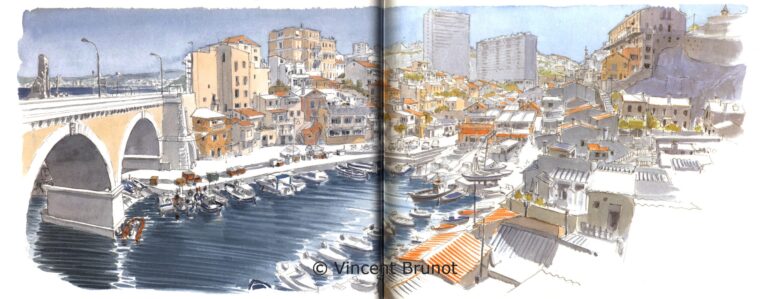 Levallondesauffes, Marseille - Dessin de Vincent Brunot