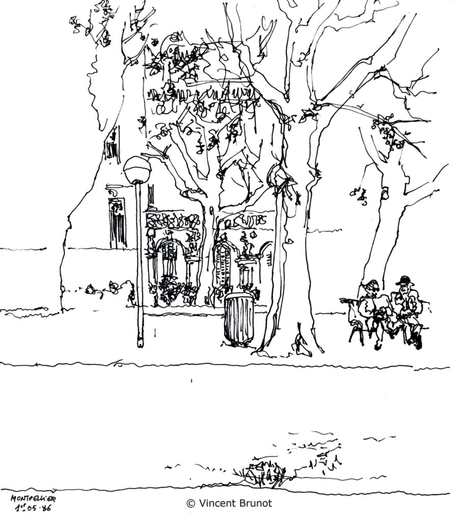 Montpellier, Montpellier - Dessin de Vincent Brunot