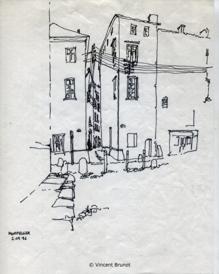 Montpellier01, Montpellier - Dessin de Vincent Brunot