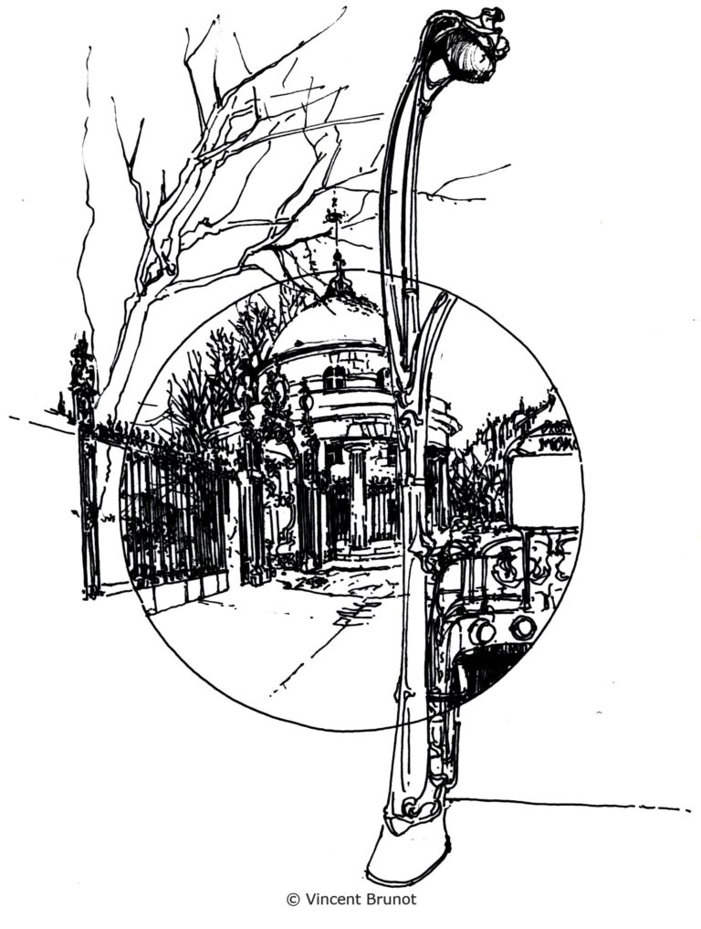 Parcmonceau1, Paris - Dessin de Vincent Brunot
