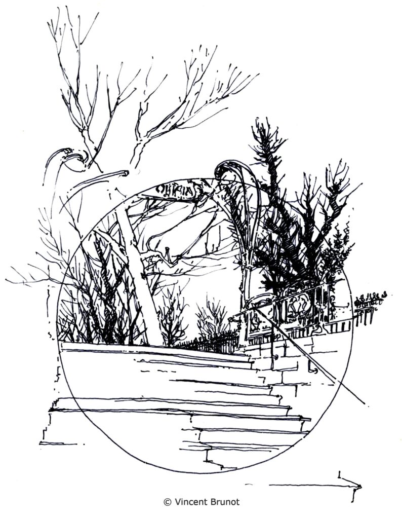 Parcmonceau3, Paris - Dessin de Vincent Brunot
