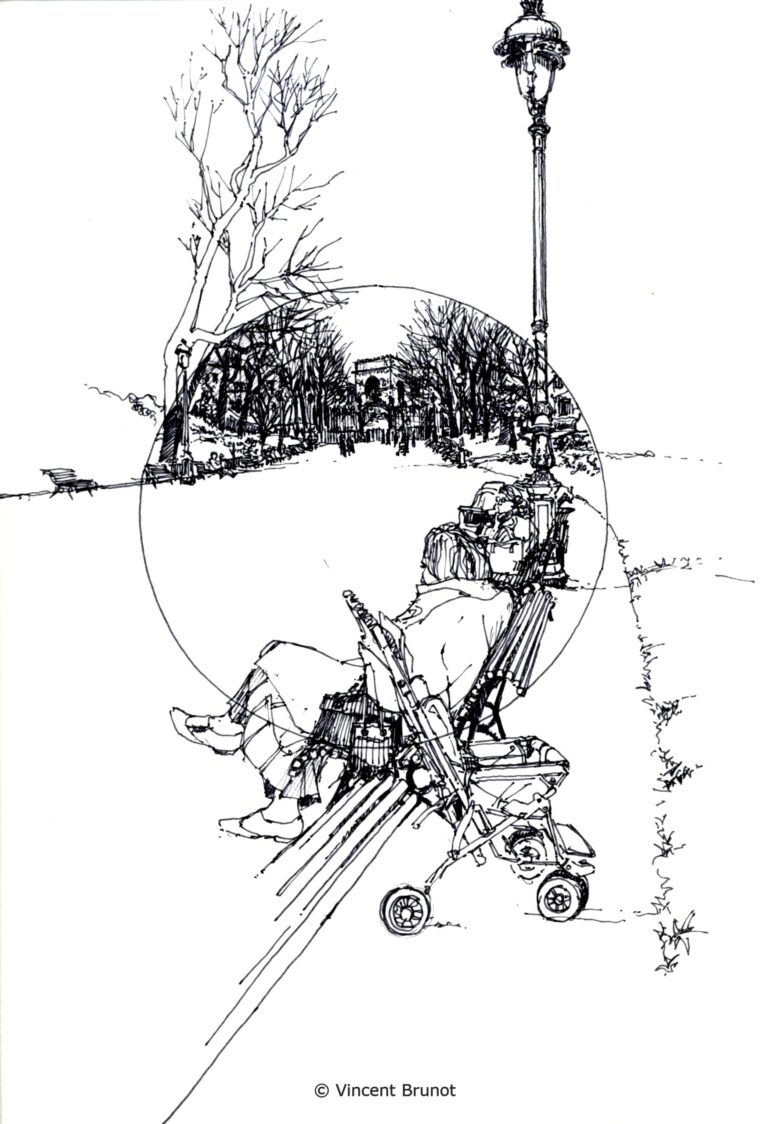 Parcmonceau6, Paris - Dessin de Vincent Brunot