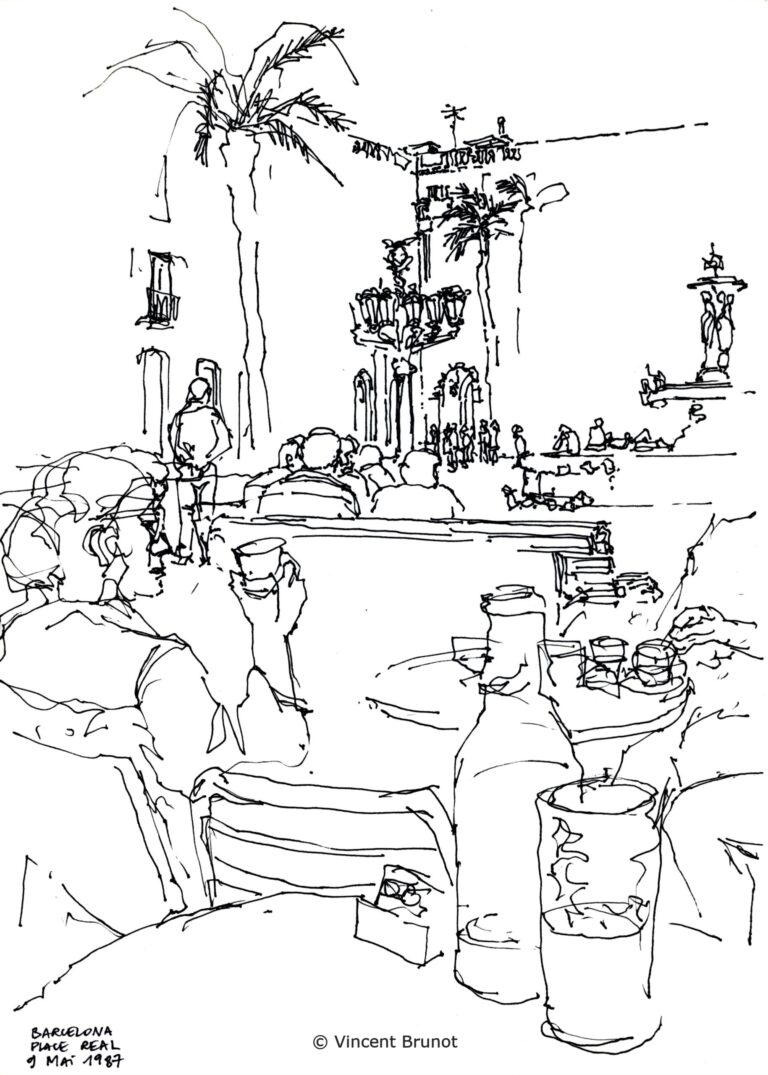 Placereal, Barcelone - Dessin de Vincent Brunot