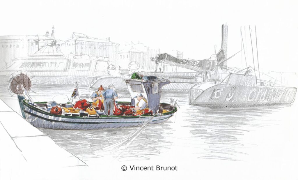 Portbateau, Marseille - Dessin de Vincent Brunot
