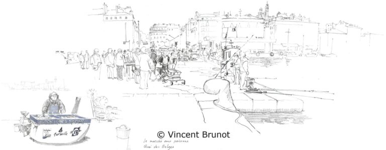 Portdemarseille, Marseille - Dessin de Vincent Brunot