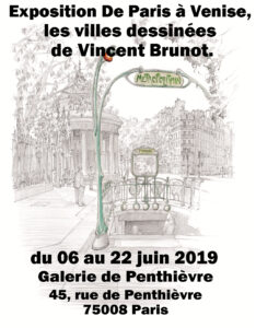 Exposition De Paris à Venise, les villes dessinées de Vincent Brunot