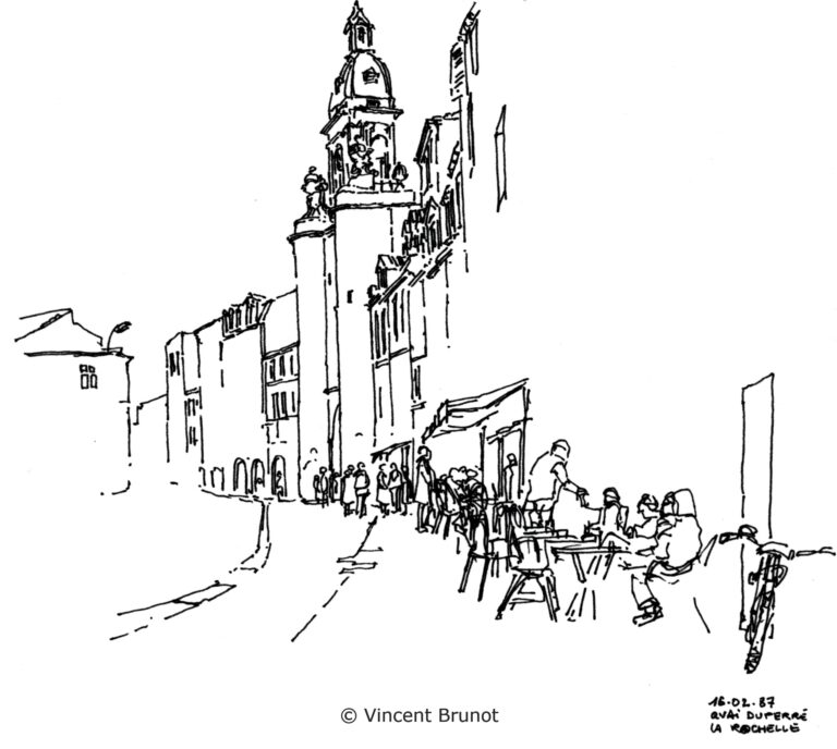 Quaiduperre, La Rochelle - Dessin de Vincent Brunot