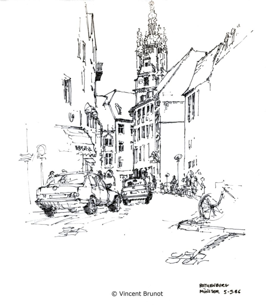 Rothenburg, Munster - Dessin de Vincent Brunot