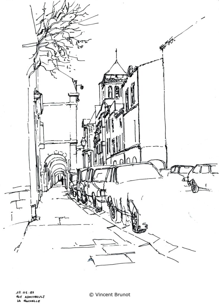 Rueadmyrault, La Rochelle - Dessin de Vincent Brunot